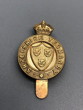 Charger l&#39;image dans la galerie, Original WW2 British Army Shropshire Yeomanry Cap Badge
