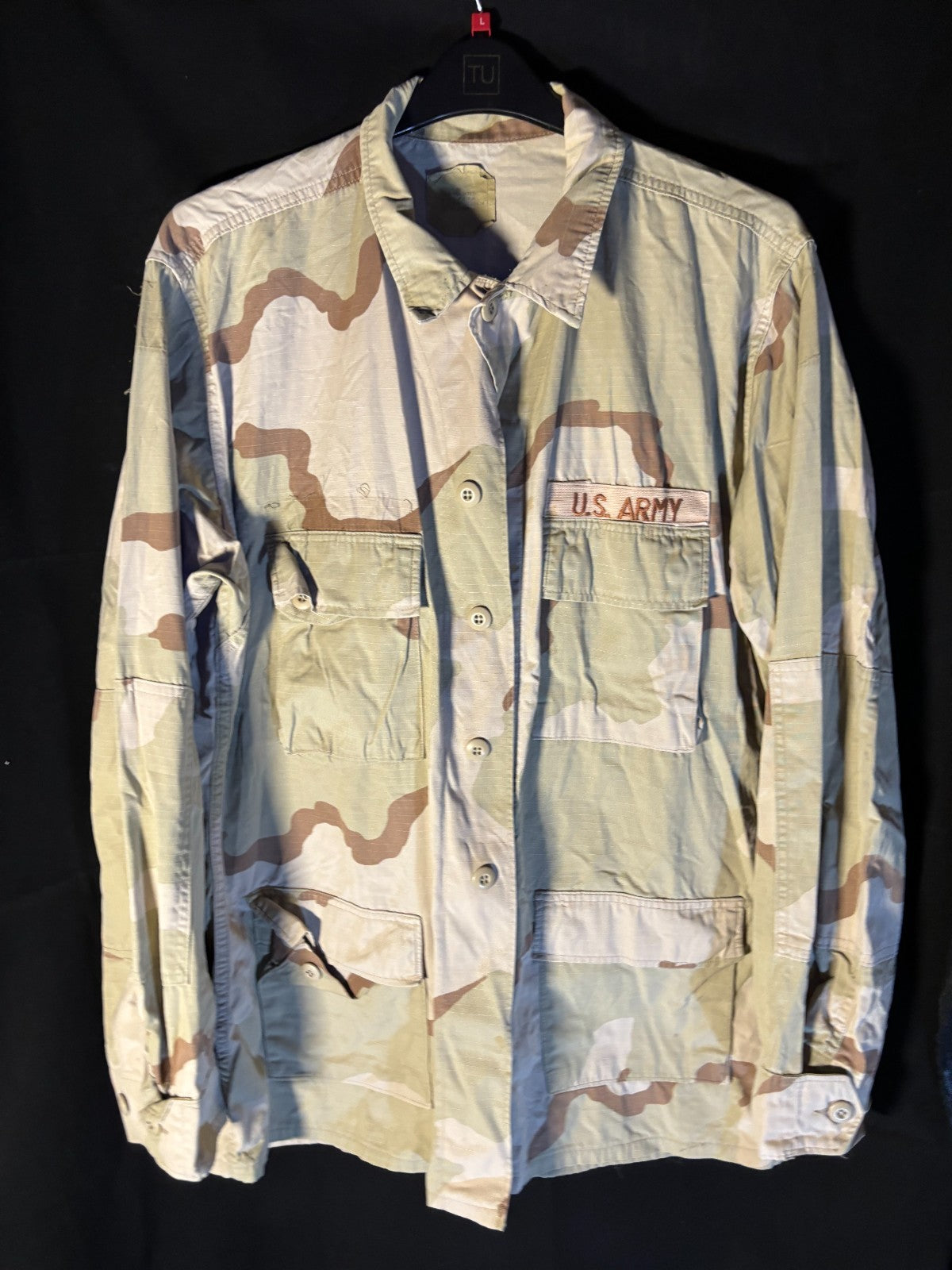 Gulf War US Army DCU Camouflaged Combat Field Coat/Jacket - Large/Long - The Militaria Shop