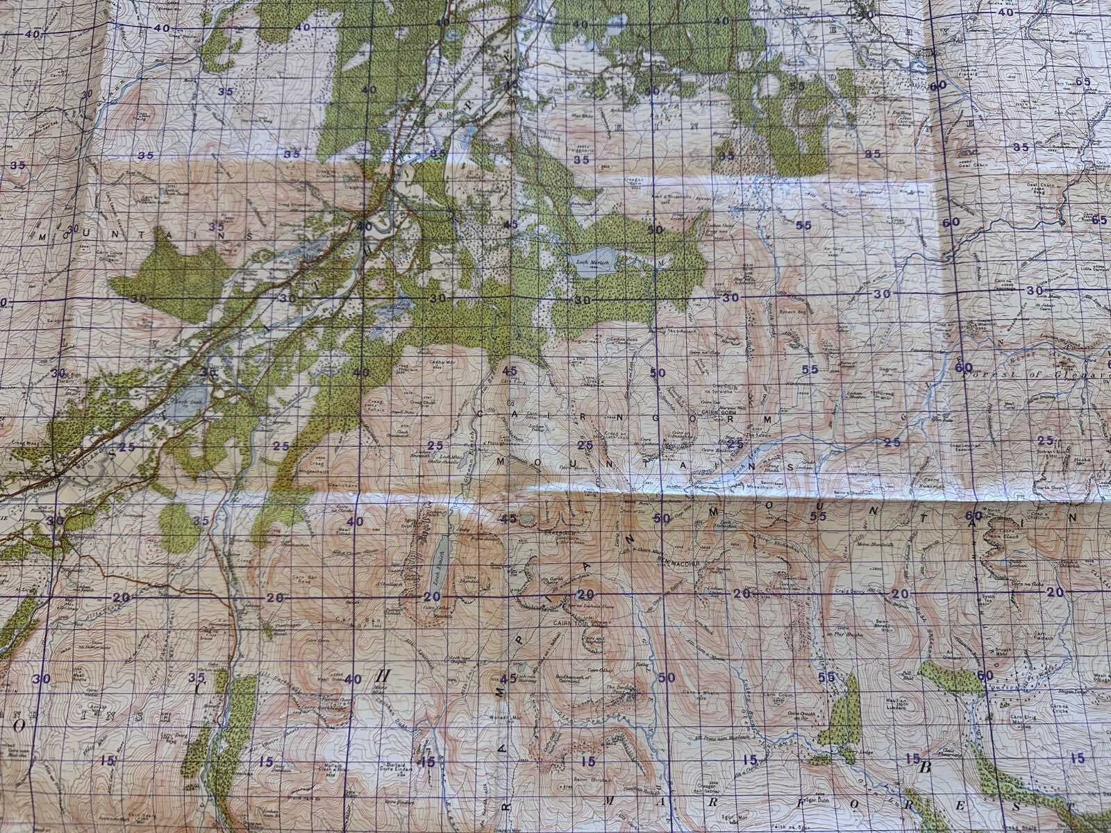 Original WW2 British Army GSGS Map of Scotland - Kingussie - The Militaria Shop