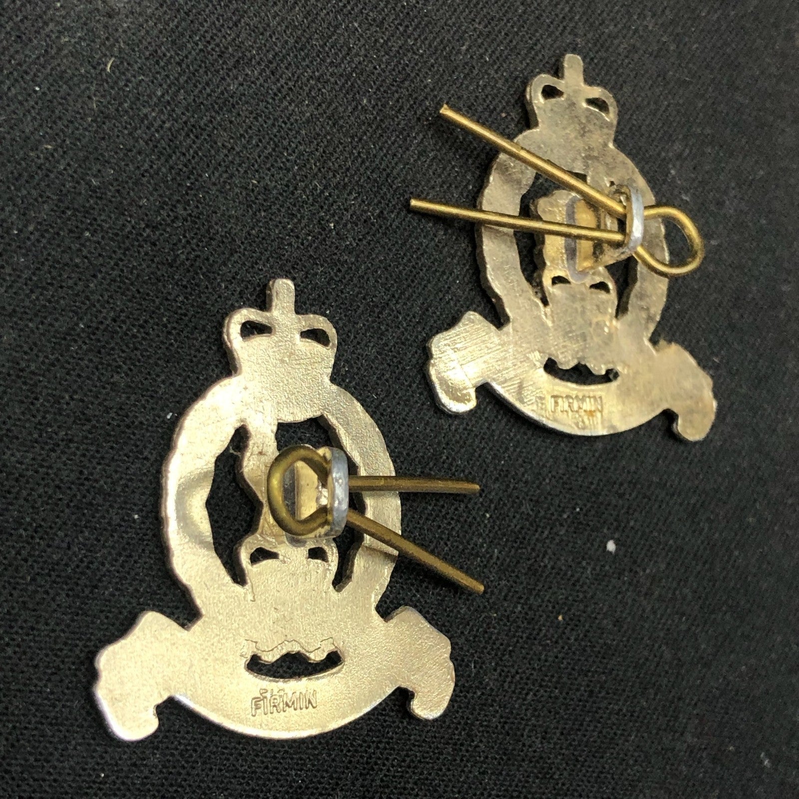 Original British Collar Badge Pair - Adjutant Generals Corps - The Militaria Shop