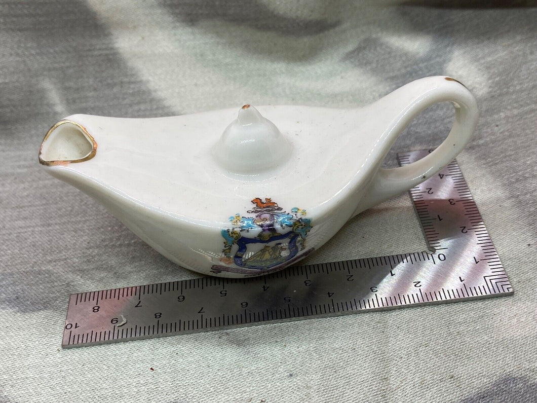 Original Vintage Crested China Ware Magic Lamp - RYDE - Isle of Wight