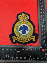 Load image into Gallery viewer, British RAF Royal Air Force Training Command Bullion Embroidered Blazer Badge
