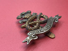 Load image into Gallery viewer, Original WW2 British Army North Stafford Regiment Cap Badge
