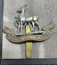 Load image into Gallery viewer, Original WW2 British Army Cap Badge - Royal Warwickshire Regiment
