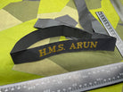 Original British Royal Navy HMS Arun Cap Tally - The Militaria Shop