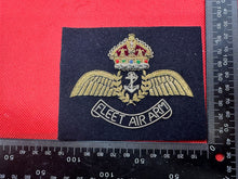 Load image into Gallery viewer, British Royal Navy Bullion Embroidered Blazer Badge - Fleet Air Arm- Kings Crown
