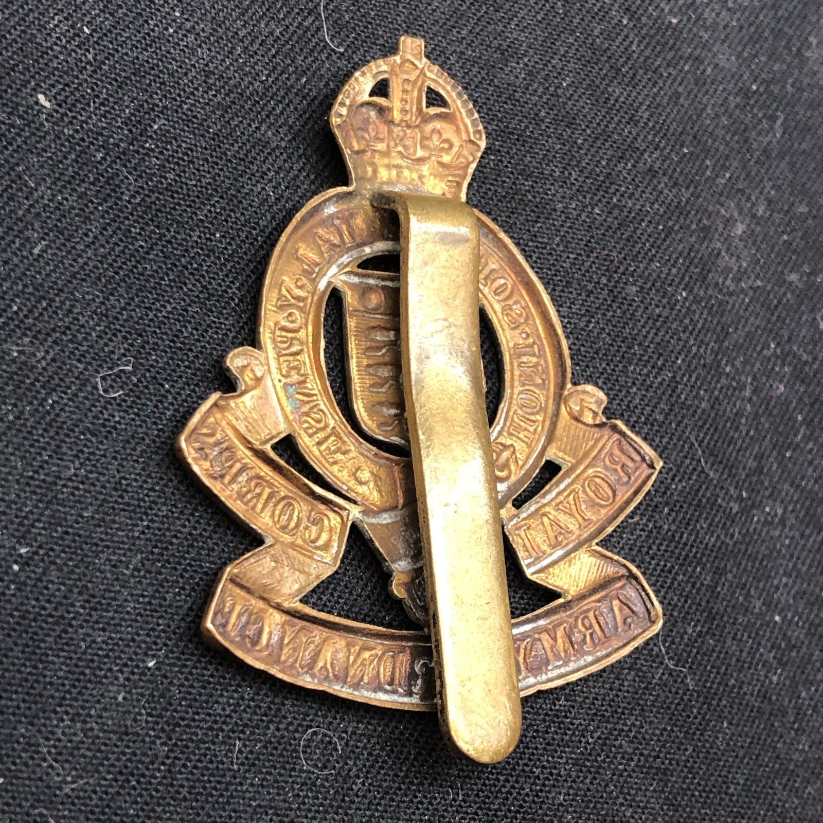 Original WW2 British Army Cap Badge - Royal Army Ordnance Corps - The Militaria Shop