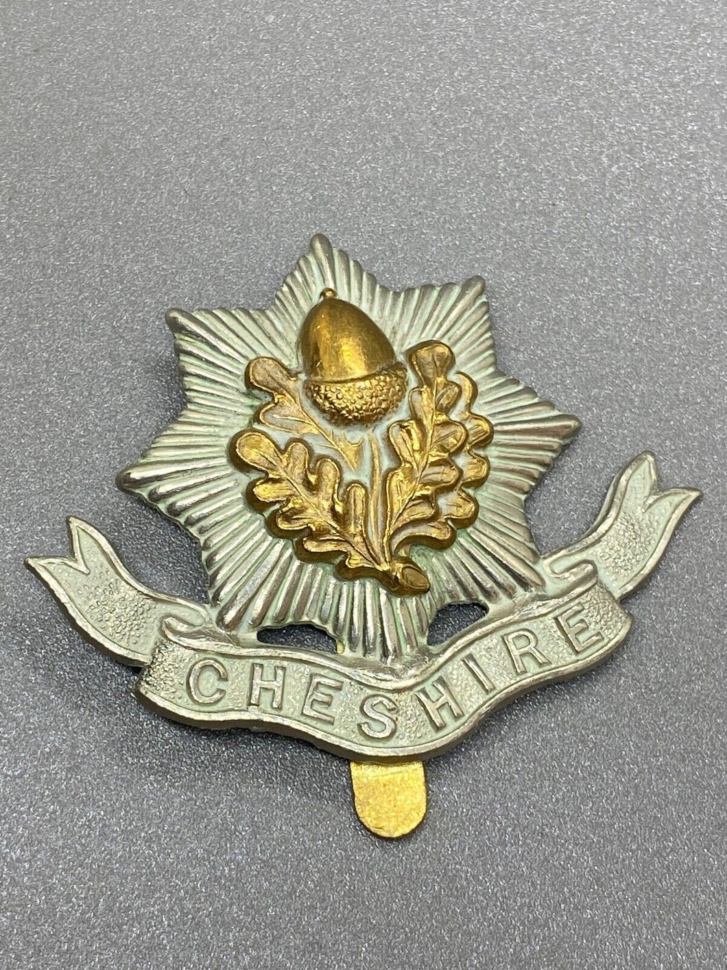 Original WW1 British Army Cheshire Regiment Cap Badge