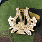Original British Army Regimental Cap Badge - Bandsman Lyre - The Militaria Shop