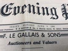 Load image into Gallery viewer, Original WW2 British Newspaper Channel Islands Occupation Jersey - June 1941
