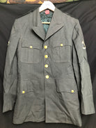Original US Green 44 Uniform Jacket - Size 38" Chest - Long - The Militaria Shop