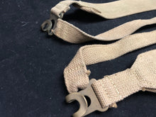 Load image into Gallery viewer, Original WW2 British Army 37 Pattern Khaki L-Straps Webbing - Wartime Dated
