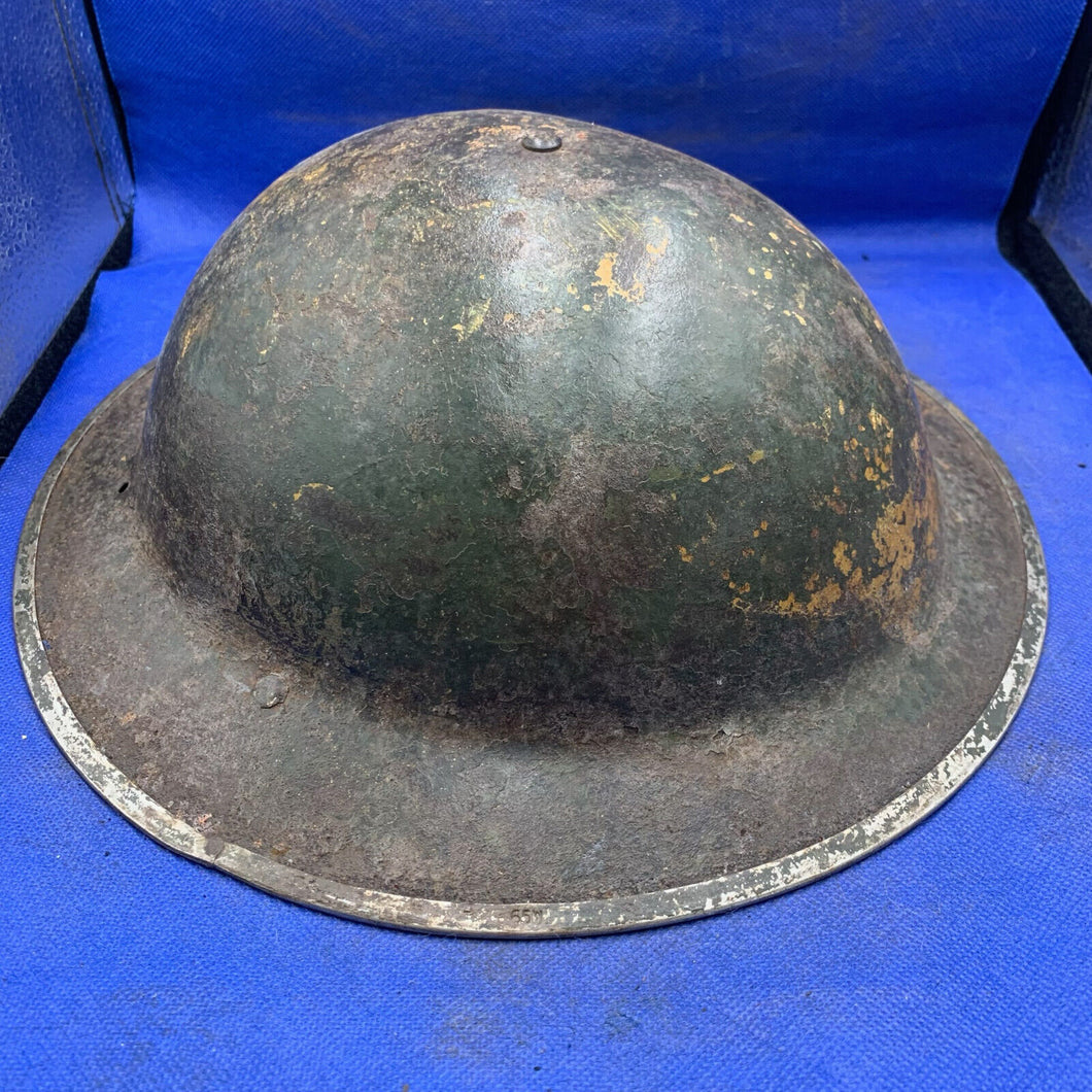 Original WW2 British Army Mk2 Brodie Combat Helmet