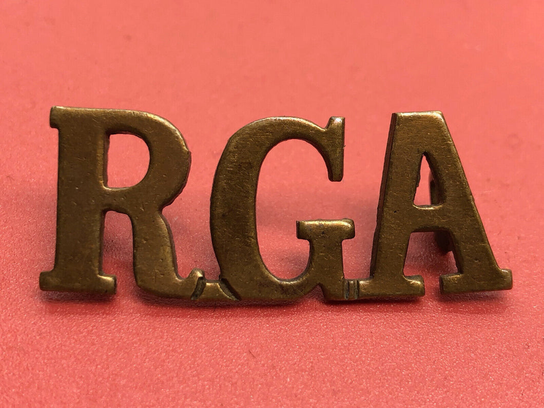 Original WW1 British Army Shoulder Title Badge - Royal Garrison Artillery