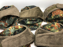 Charger l&#39;image dans la galerie, Original German Army Surplus Flecktarn Camouflaged Cap with Neck Cover - Size 59

