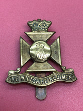 Load image into Gallery viewer, Original WW2 British Army The Wiltshire Regiment Cap Badge
