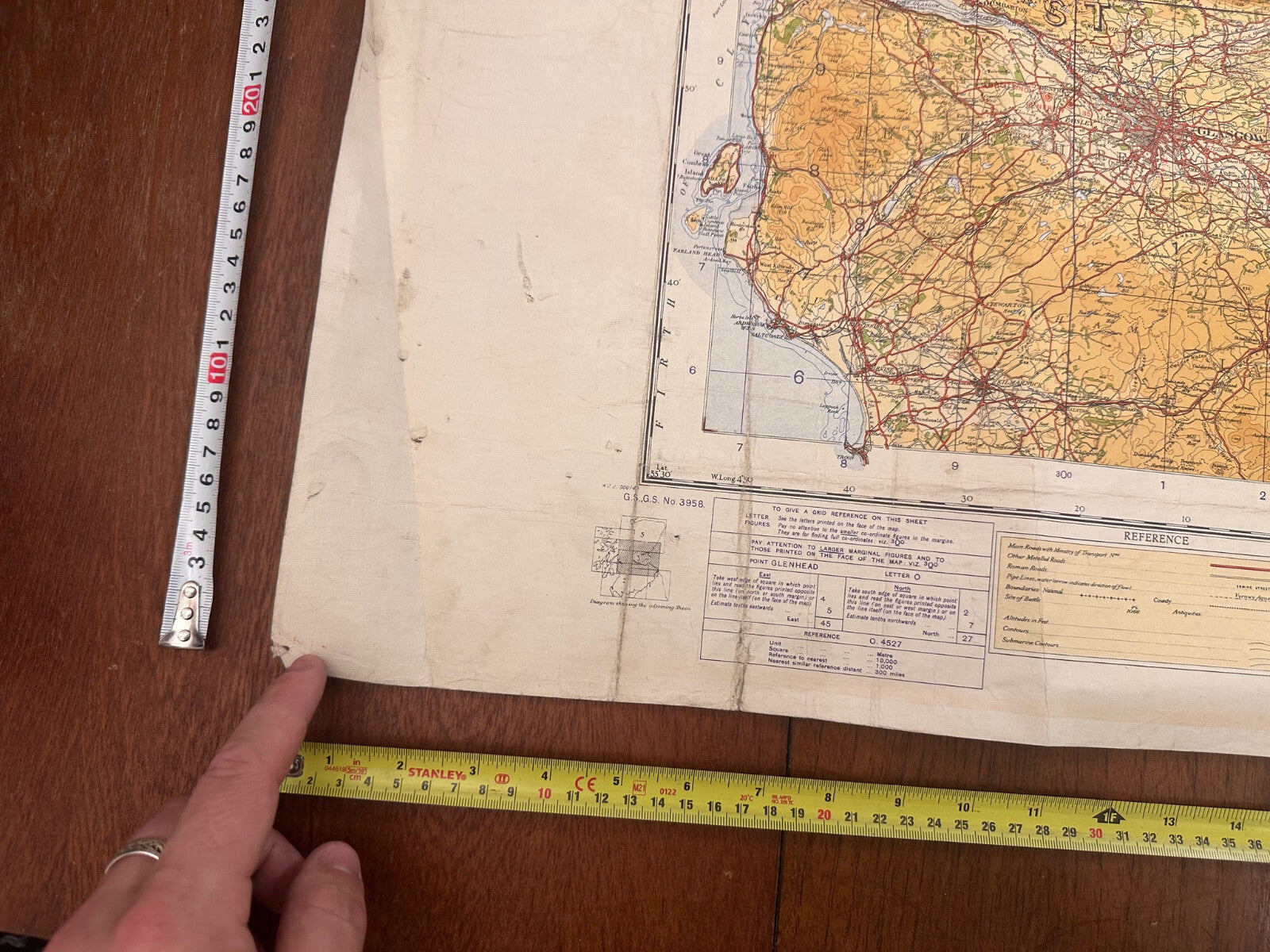 Original WW2 British Army RAF Navy Base Map of Scotland The Forth, Clyde & Tay - The Militaria Shop