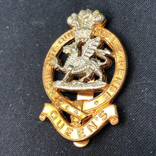 Load image into Gallery viewer, Genuine British Army Cap Badge - Queen&#39;s Regiment - The Militaria Shop
