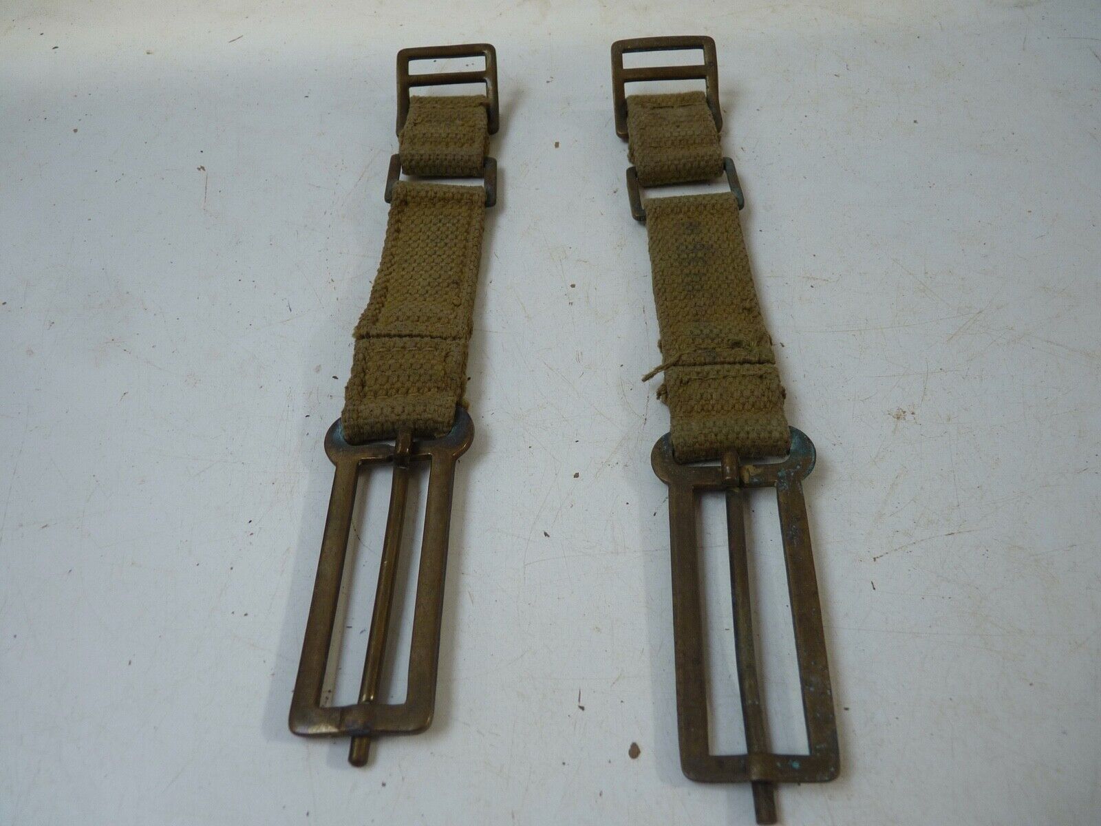 Genuine WW2 British Army 37 Pattern Webbing Brace Adaptors - Your choice of pair - The Militaria Shop
