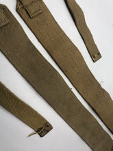 Charger l&#39;image dans la galerie, Original WW2 37 Patternn Webbing British Army L Strap Set - WW2 Dated
