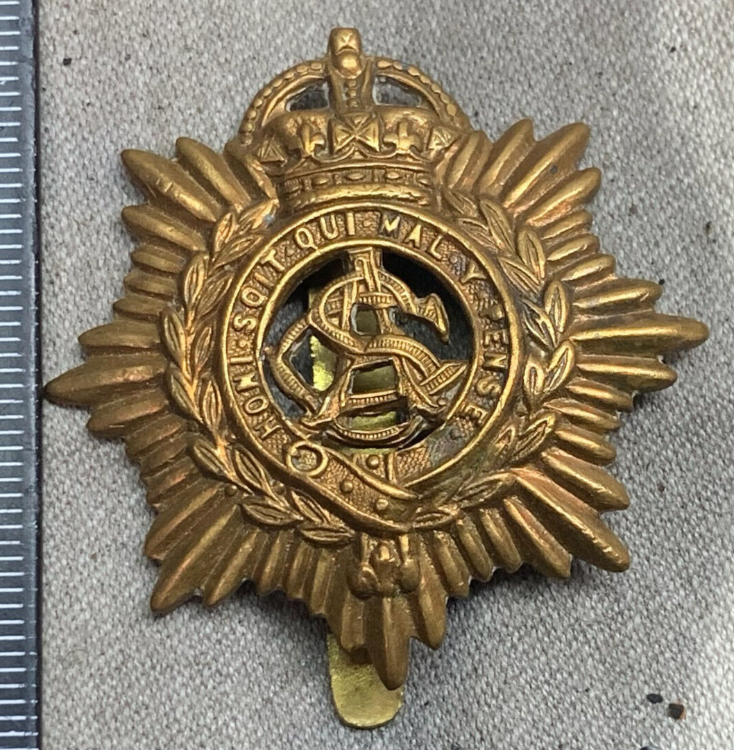 Original WW1 British Army Serice Corps ASC Cap Badge - King's Crown