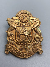 Load image into Gallery viewer, Original WW1 British Army 16th Battalion Welsh Regiment Cardiff Pals Cap Badge
