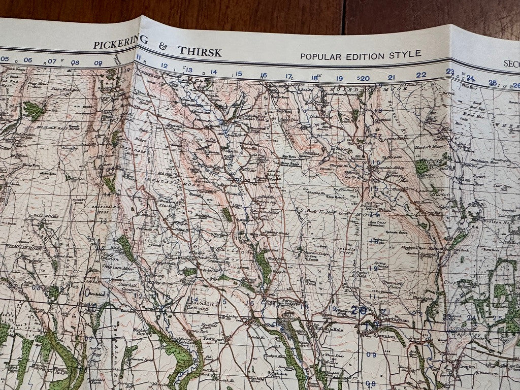Original WW2 British Army GSGS Os Map of Great Britain - Pickering & Thirsk - The Militaria Shop