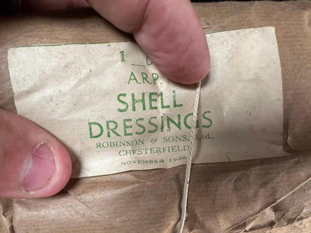 Original WW2 British Army / ARP Shell Dressing - NEW OLD STOCK - The Militaria Shop