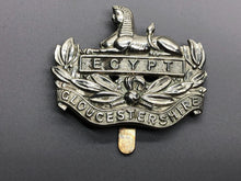 Load image into Gallery viewer, Original WW2 British Army Gloucestershire Regiment Cap Badge
