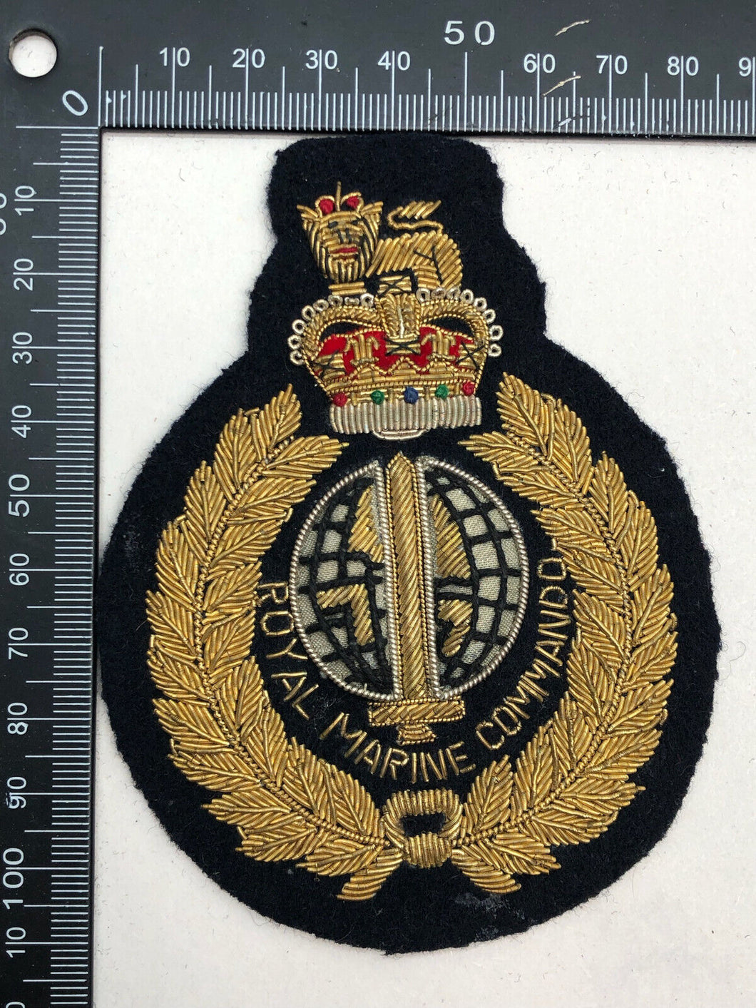 British Army Bullion Embroidered Blazer Badge - Royal Marine Commando