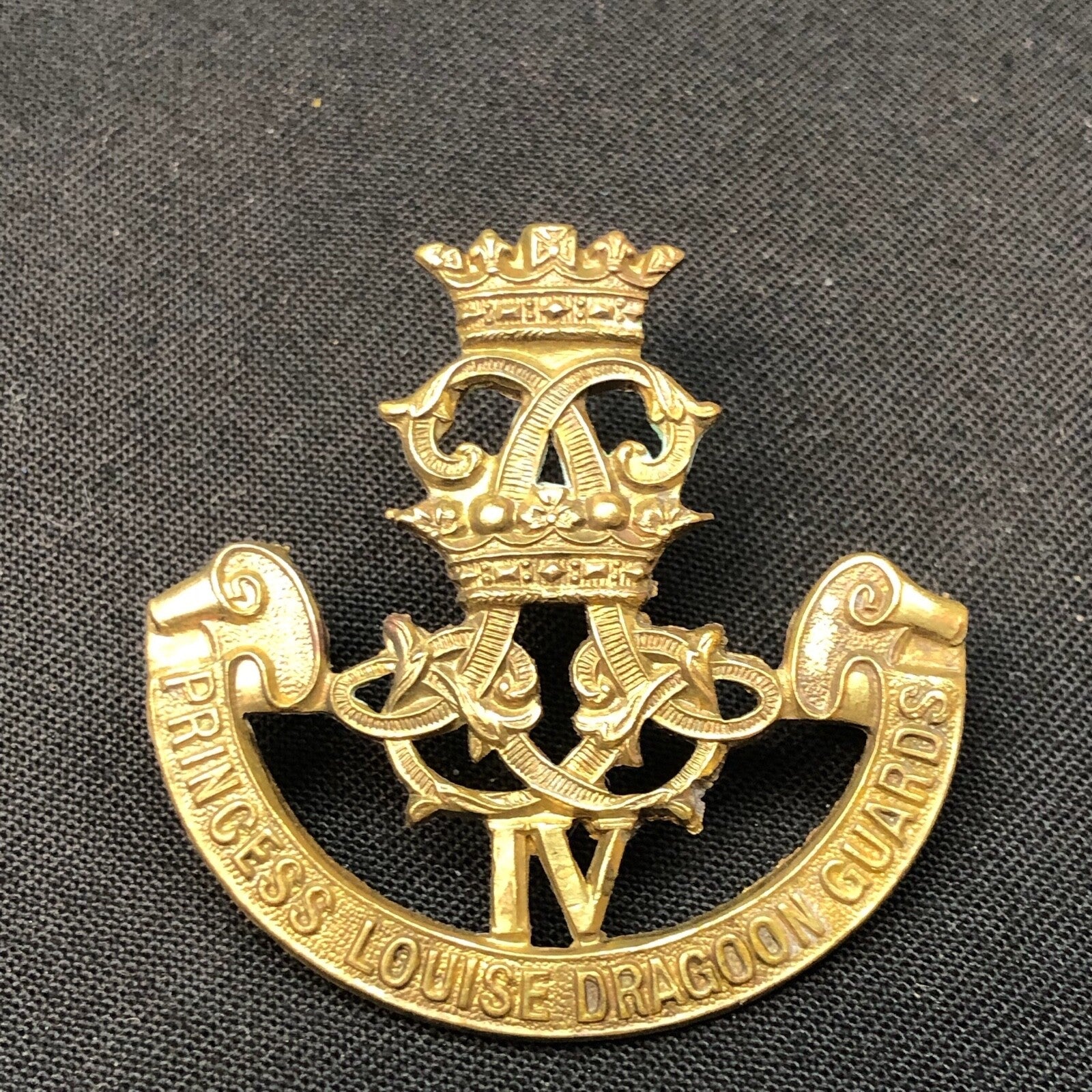 Original British Army WW1 / WW2 Princess Louise Dragoon Guards Cap Badge - The Militaria Shop