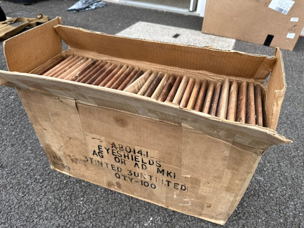 Original WW2 Dated British Army Anti-Gas Eyeshields - From Original Packaging - The Militaria Shop