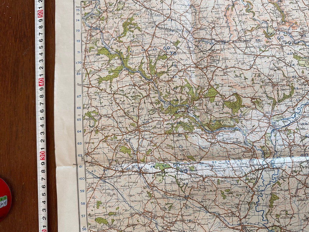 Original WW2 British Army OS Map of Great Britain - Debry - The Militaria Shop