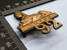 Load image into Gallery viewer, British Army 92nd Gordon Highlanders Forage Cap Badge Brass Metal
