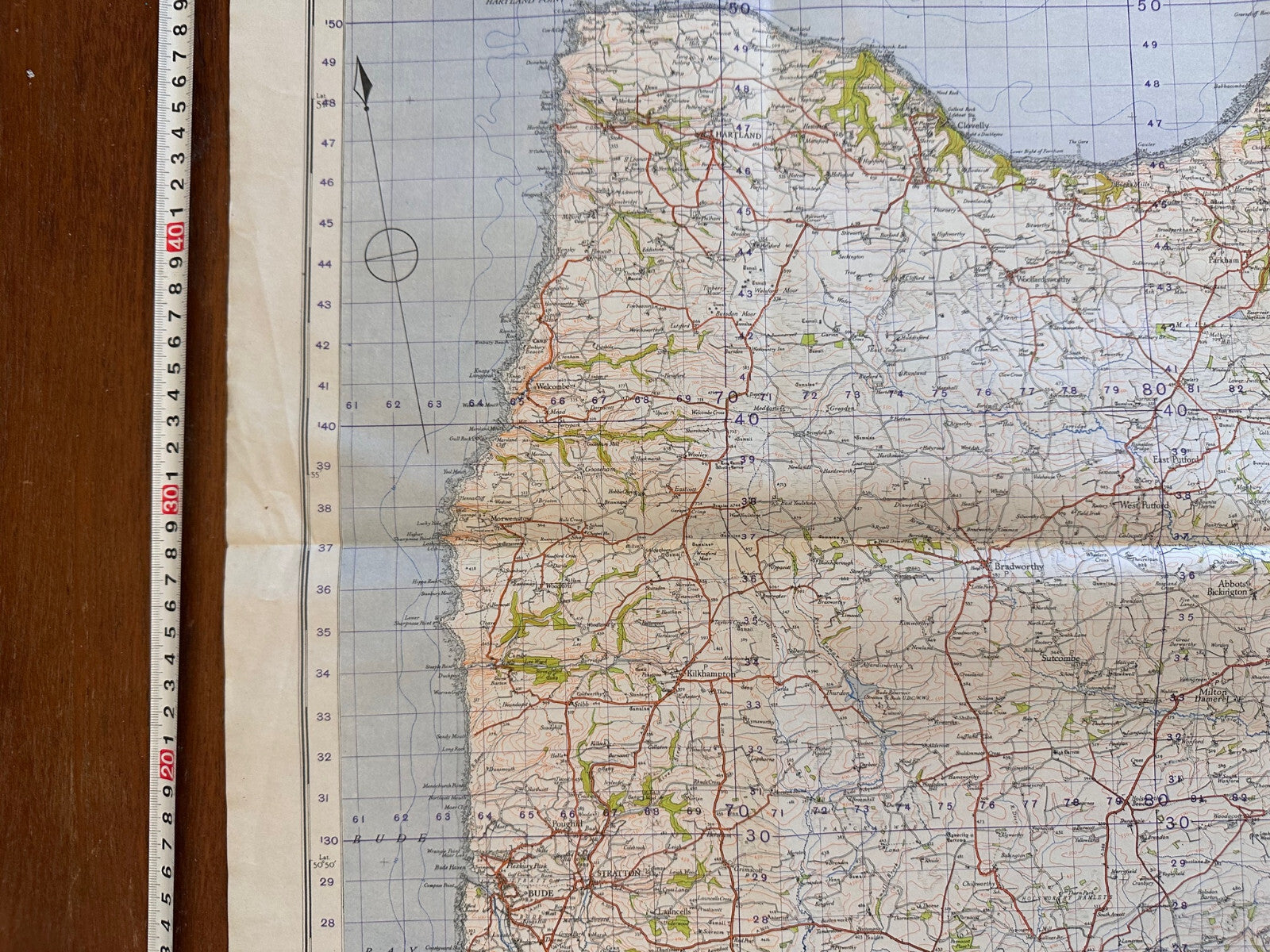 Original WW2 British Army GSGS OS Map of England - Bideford & Bude - The Militaria Shop