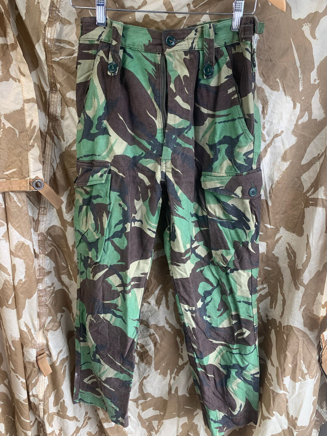 Early Original British Army Jungle DPM Camouflaged Combat Trousers - 76/80/96