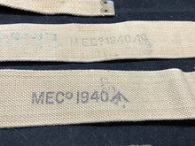 Load image into Gallery viewer, Original WW2 British Army 37 Pattern Khaki L-Straps Webbing - Wartime Dated 1940
