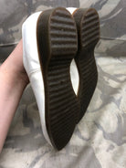 Genuine British Army Women's White Summer Shoes - WW2 Pattern - Size UK 6M - The Militaria Shop