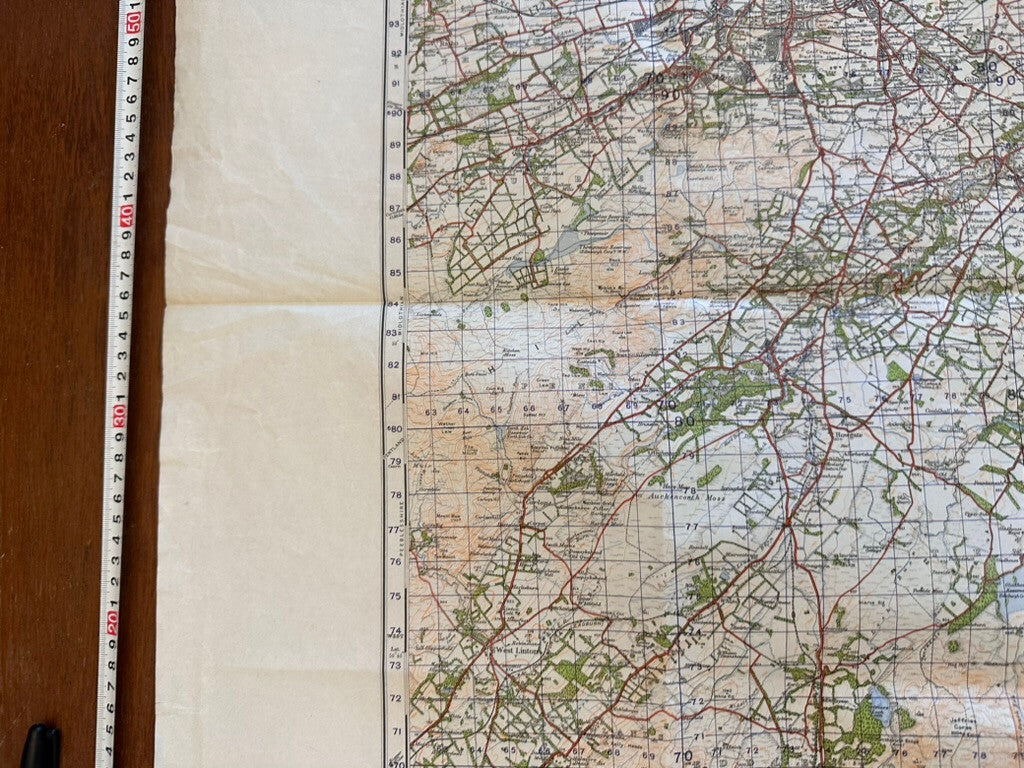 Original WW2 British Army GSGS Map of Scotland - Edinburgh - The Militaria Shop