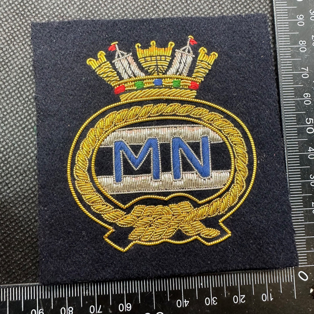 British Royal Merchant Navy Marine Bullion Embroidered Blazer Badge