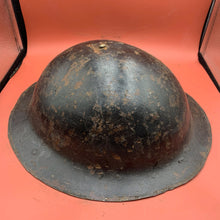 Lade das Bild in den Galerie-Viewer, Original WW2 Mk1* British Army Brodie Combat Helmet &amp; Liner Set with Chinstrap
