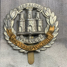 Load image into Gallery viewer, Original WW2 Northamptonshire Regiment British Army Cap Badge
