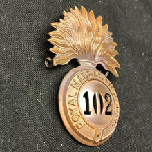Load image into Gallery viewer, British Army Brass Cap Badge - 102nd Regiment of Foot - The Militaria Shop
