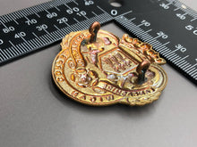 Load image into Gallery viewer, Original WW1 British Army Lancashire Volunteers Wigan Corps Cap Badge
