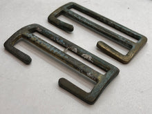 Load image into Gallery viewer, Original WW2 British Army Small Pack / Large Pack Strap Brass Buckles
