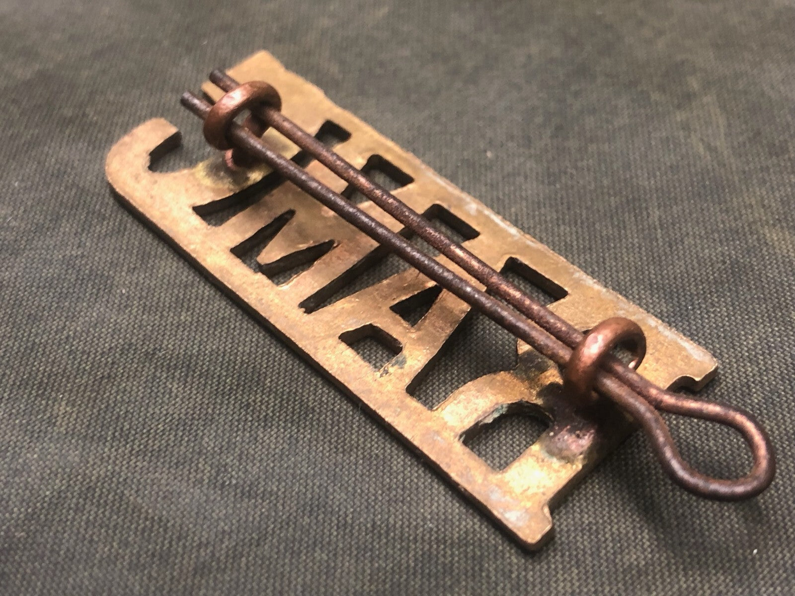 Genuine British Army Brass Shoulder Title - Royal Army Medical Corps - The Militaria Shop
