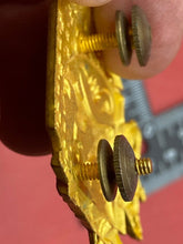 Load image into Gallery viewer, Original Norwegian Police Cap Badge in Gilt with Rear Fasteners
