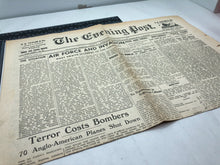 Lade das Bild in den Galerie-Viewer, Originales britisches Zeitungstrikot aus dem 2. Weltkrieg zur Besetzung der Kanalinseln – Februar 1944 
