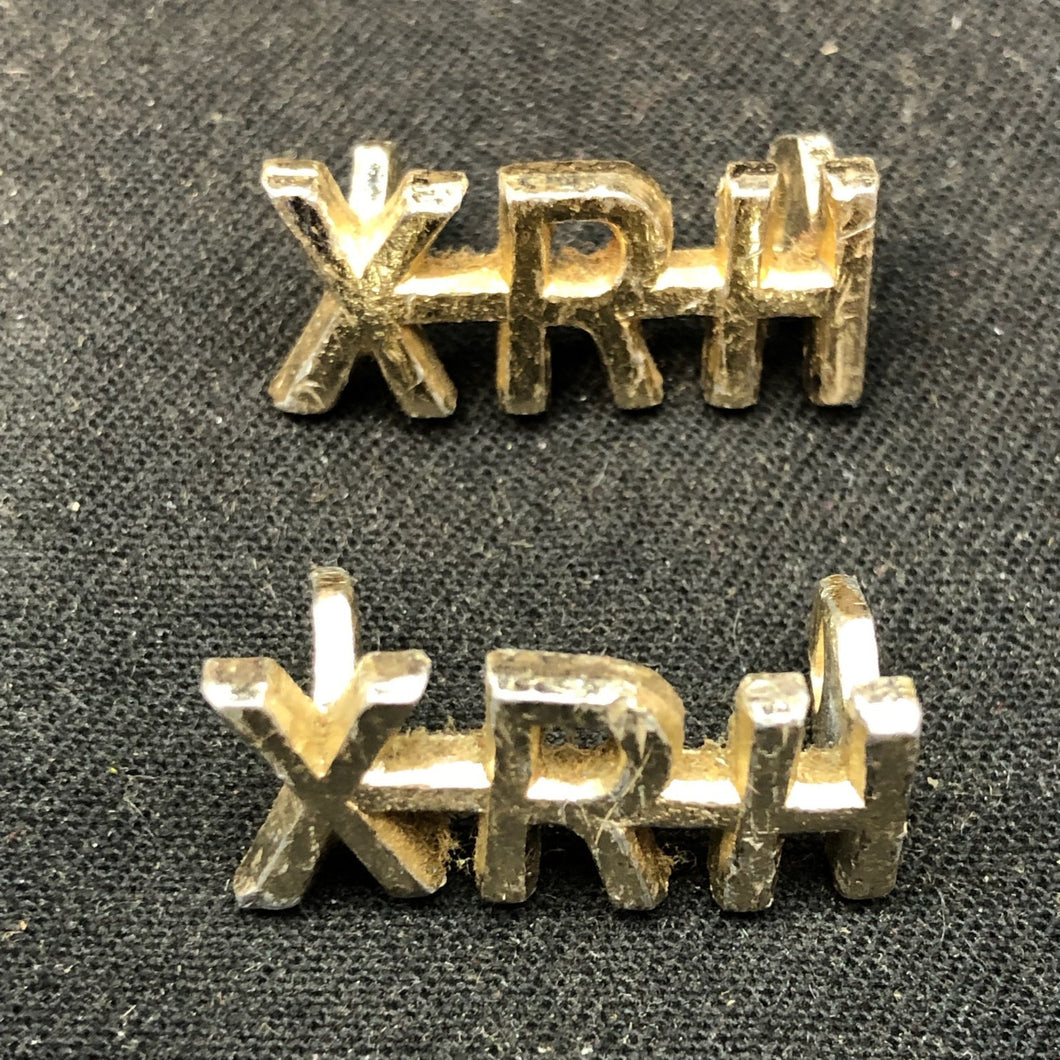 Original British Collar Badge Pair - 10th Royal Hussars - The Militaria Shop