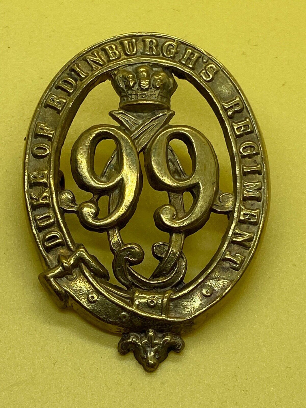 Original British Army - 99th Duke of Edinburghs Regiment of Foot Glengarry Badge